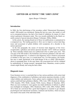 gifted or autistic? the `grey zone` - WebDog - Agnes Burger