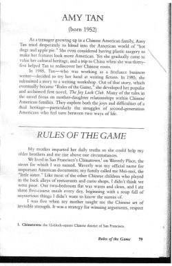 "Rules of the Game" - by Amy Tan - 1.6 MB PDF