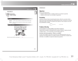Teacher`s Edition Sample Pages - Pro-Ed