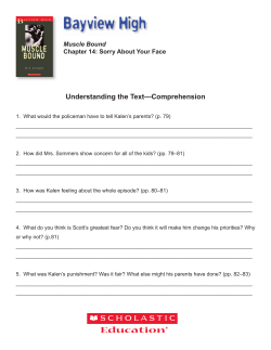Understanding the Text&mdash;Comprehension