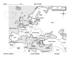 NAME: :____ WWI 1914 MAP CENTRAL POWERS: ALLIED