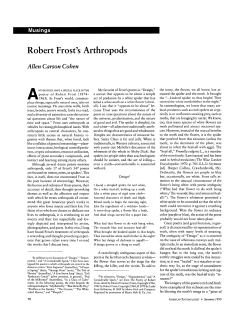 Robert Frost`s Arthropods