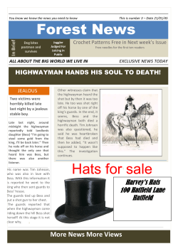 Highwayman newspaper report dominic 1