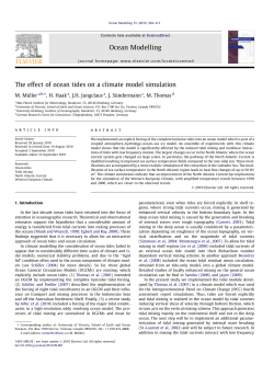 The effect of ocean tides on a climate model simulation