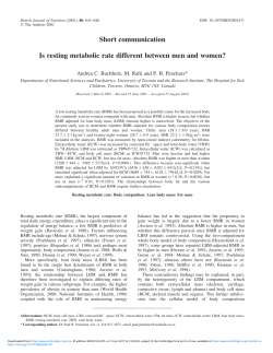 Is resting metabolic rate different between men and women?