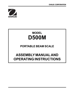 assembly manual and operating instructions