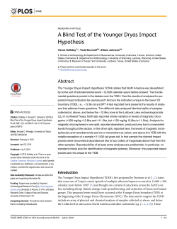 A Blind Test of the Younger Dryas Impact Hypothesis