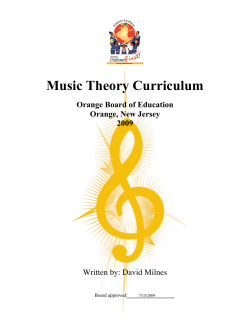 Music Theory Part I - Orange Public Schools