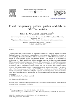 Fiscal transparency, political parties, and debt in OECD countries