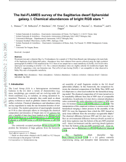 The Ital-FLAMES survey of the Sagittarius dwarf Spheroidal galaxy. I