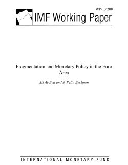 Fragmentation and Monetary Policy in the Euro Area