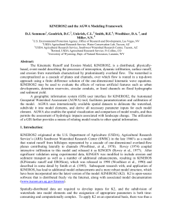 KINEROS2 and the AGWA Modeling Framework - G-WADI