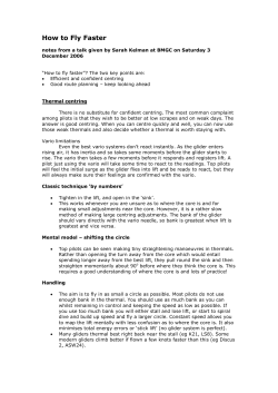 How to Fly Faster - Dartmoor Gliding Society
