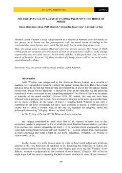 THE RISE AND FALL OF LILY BART IN EDITH WHARTON`S THE