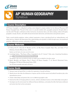 AP* HUMAN GEOGRAPHY