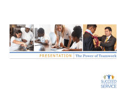 PRESENTATION The Power of Teamwork - The Ritz
