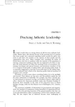 Practicing Authentic Leadership