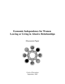 Economic Independence for Women Leaving or Living in Abusive