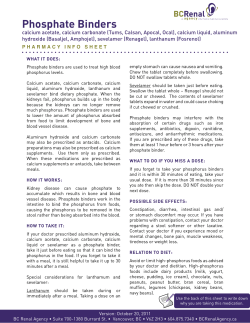 Phosphate Binders - Bcrenalagency.ca