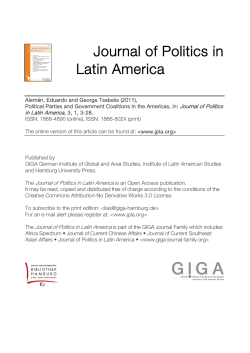 Political Parties and Government Coalitions in the Americas