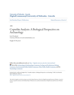 Coprolite Analysis - DigitalCommons@University of Nebraska