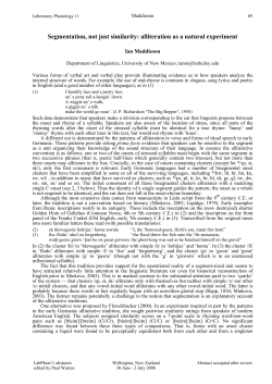 Maddieson, I. Segmentation, not just similarity