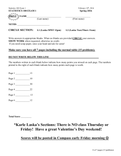 Exam 1 Spring 2016