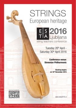 2016 - Ljubljana, Slovenia - European String Teachers Association