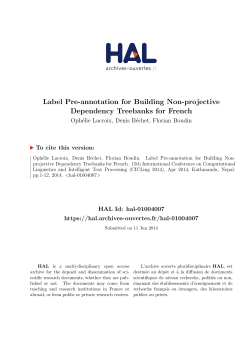 Label Pre-annotation for Building Non-projective Dependency