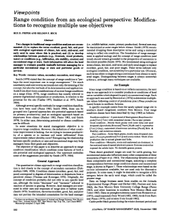 Range condition from an ecological perspective: Modifica