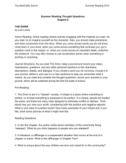 2015 Summer Reading Questions