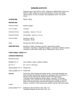 SODIUM ACETATE