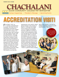 March 2012 Chachalani - Guam Community College