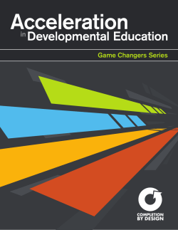 Acceleration in Developmental Education