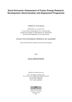 Socio-Economic Assessment of Fusion Energy RDDD