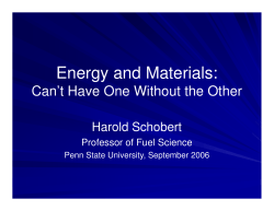 Energy and Materials