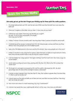 Quick-fire Tricksy Maths