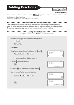 Adding Fractions