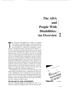 The ADA and People With Disabilities