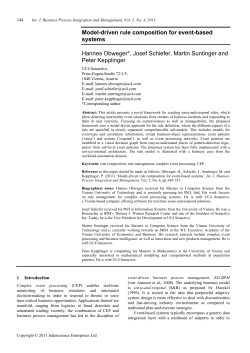 Model-driven rule composition for event-based
