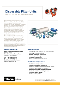 Disposable Filter Units for Gas and Liquid Applications