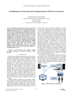 Parallelizing a Face Detection and Tracking