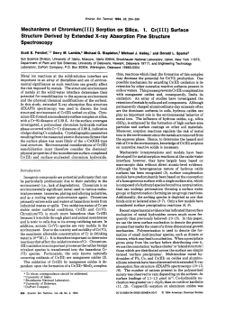 Mechanisms of chromium (III) sorption on silica. 1. Chromium (III