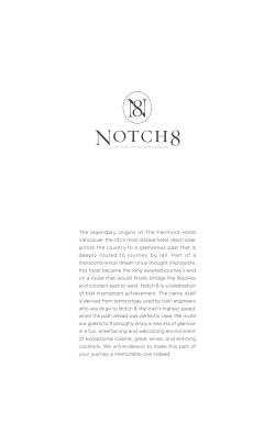 Cocktail Menu - Fairmont Hotels