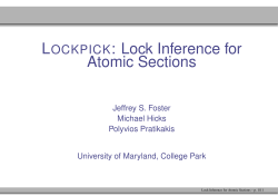 Lock Inference for Atomic Sections