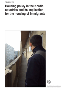 3. Housing policies and housing markets in the Nordic countries