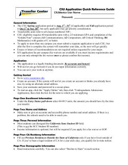 CSU Application Guide