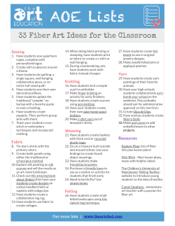 33 Fiber Arts Ideas for the Classroom