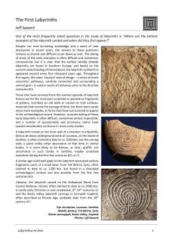 The First Labyrinths