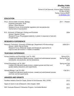 Curriculum Vitae - ASU People Search